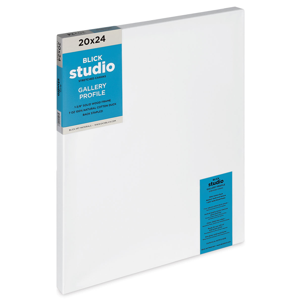 Blick Studio Stretched Cotton Canvas - Gallery Profile, 20" x 24" (side view)