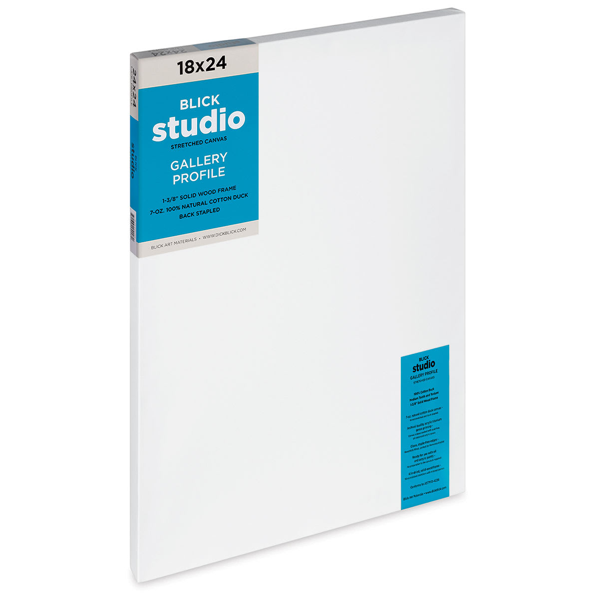 Blick Studio Stretched Cotton Canvas - Gallery Profile, 18" x 24" (side view)