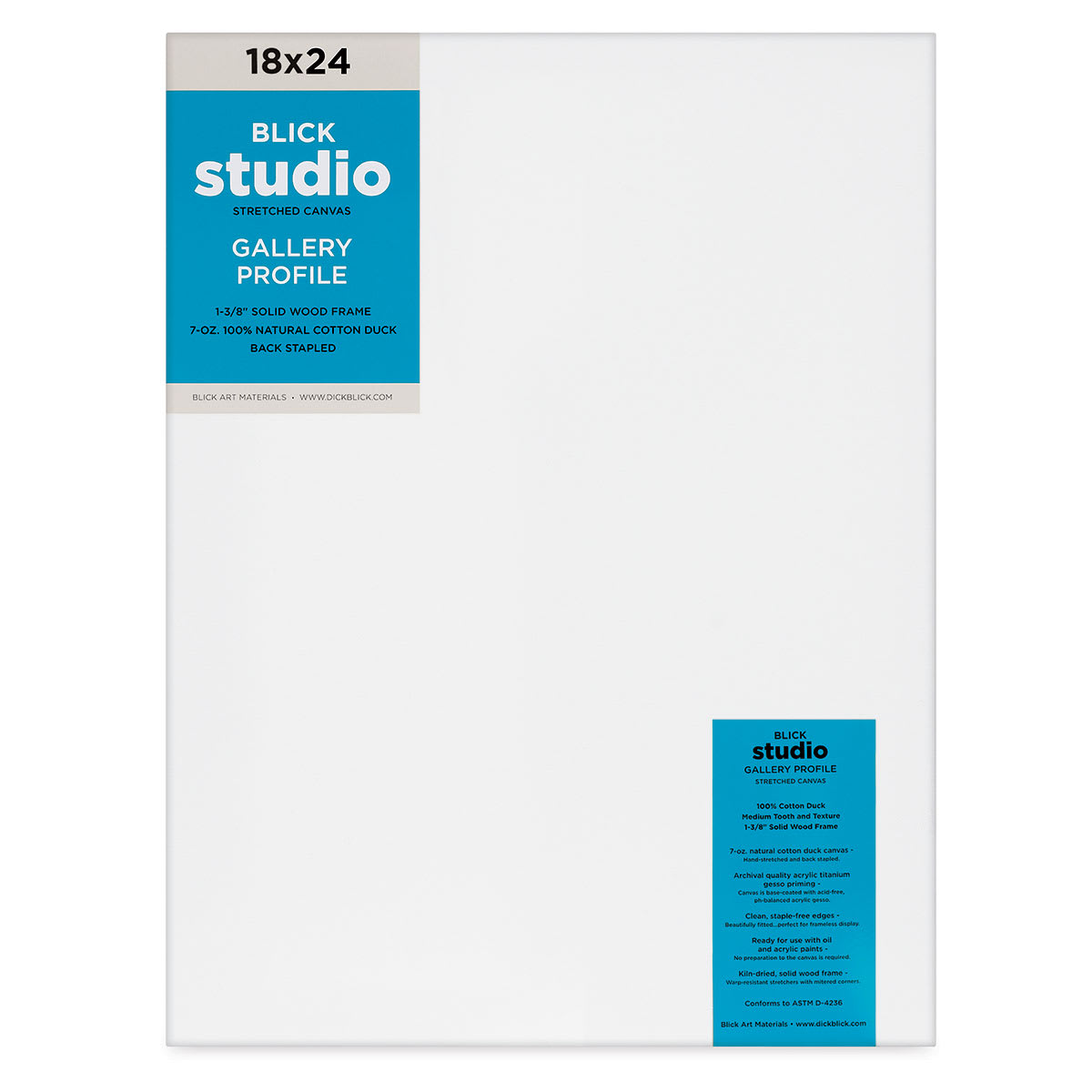 Blick Studio Stretched Cotton Canvas - Gallery Profile, 18" x 24" (front)