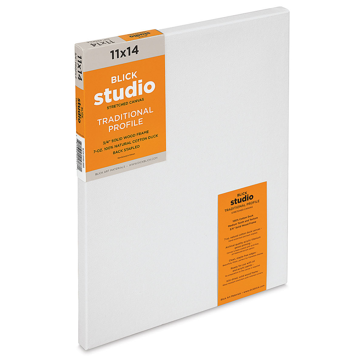 Blick Studio Stretched Cotton Canvas - Traditional Profile, 11" x 14" (side view)