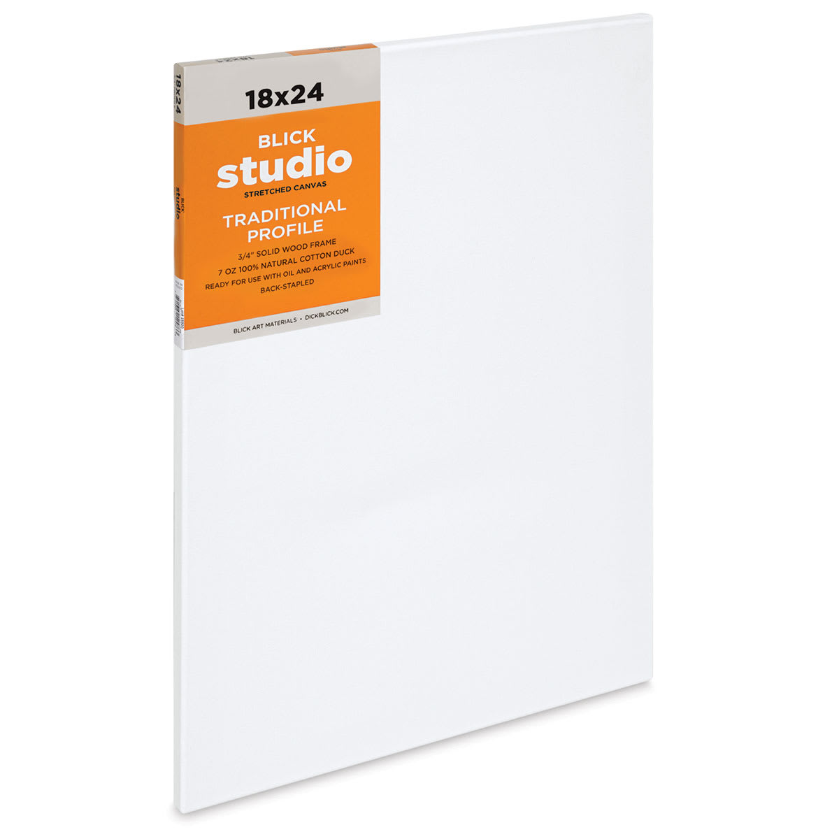 Blick Studio Stretched Cotton Canvas - Traditional Profile, 18" x 24" (side view)