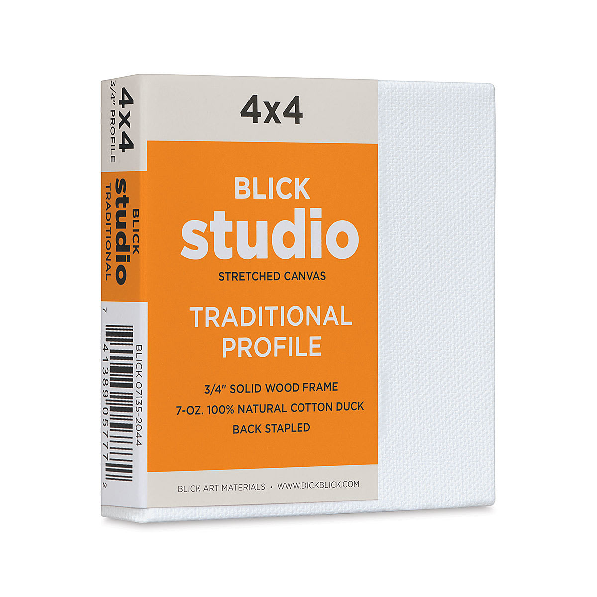 Blick Studio Stretched Cotton Canvas - Traditional Profile, 4" x 4" (side view)