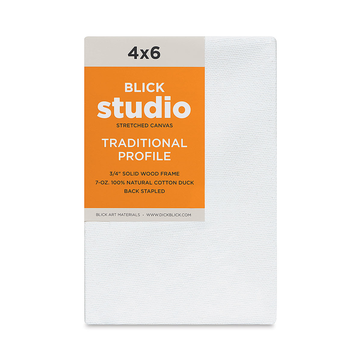 Blick Studio Stretched Cotton Canvas - Traditional Profile, 4" x 6" (front)