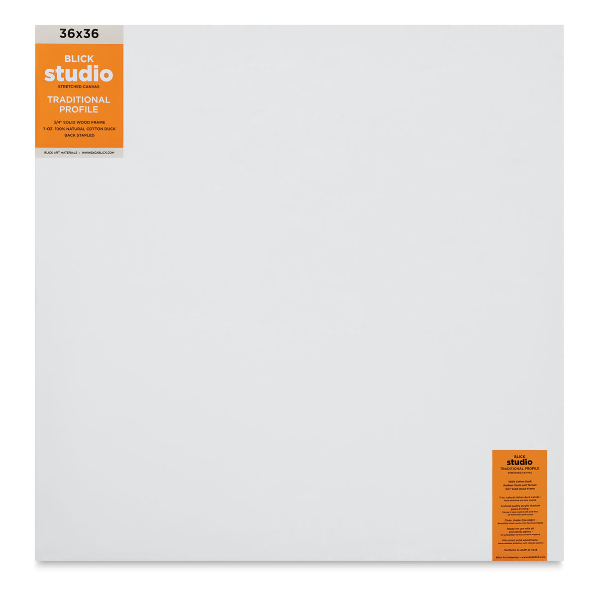 Blick Studio Stretched Cotton Canvas - Traditional Profile, 36" x 36" (front)