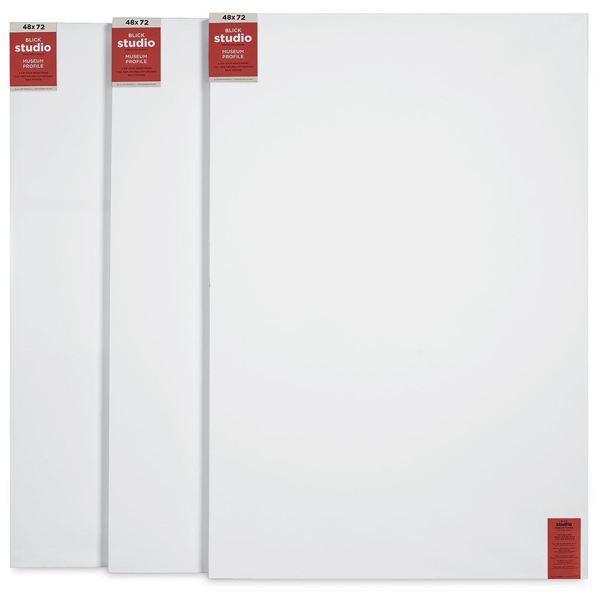 Blick Studio Stretched Cotton Canvas - Museum Profile, 48" x 72", Pkg of 3 (fronts)