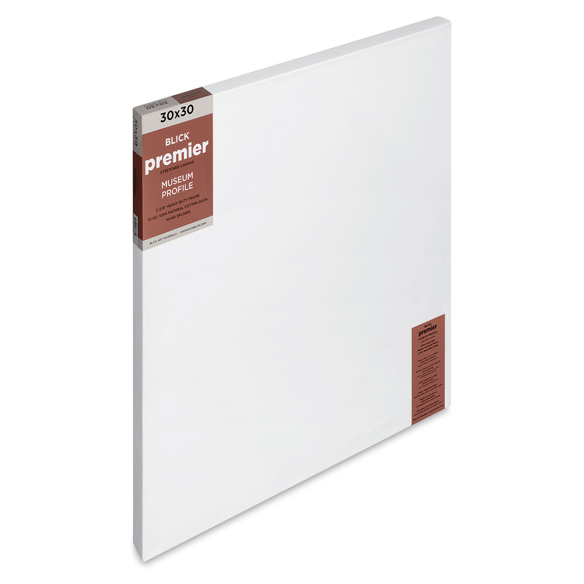 Blick Premier Stretched Cotton Canvas - Museum Profile, Splined, 30" x 30" (side view)