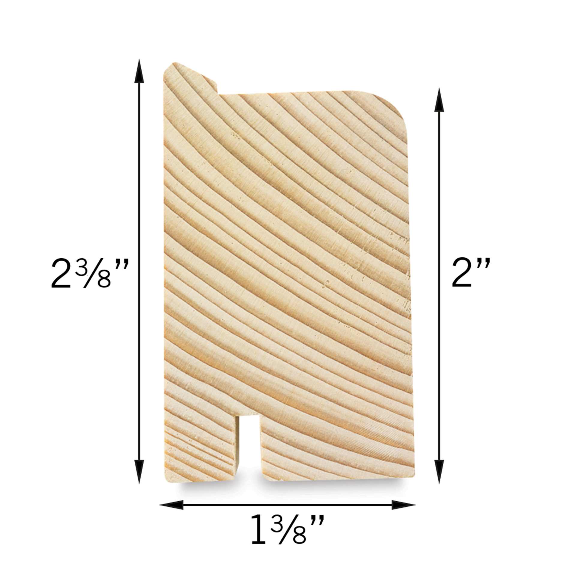 Profile of stretcher bar used for Splined Museum Profile Canvases.