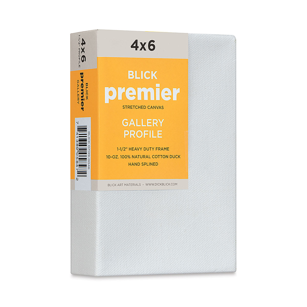 Blick Premier Stretched Cotton Canvas - Gallery Profile, Splined, 4" x 6" (side view)