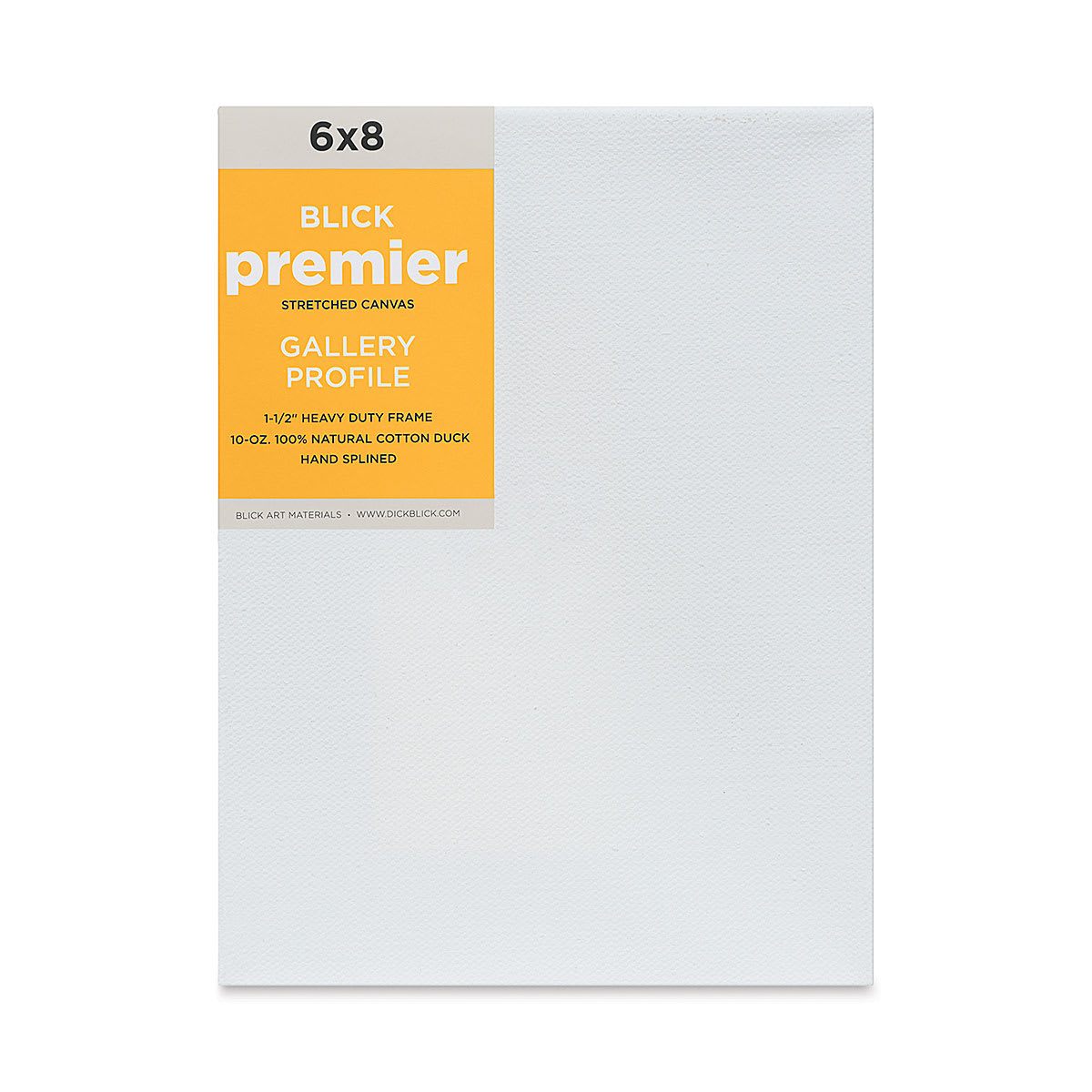 Blick Premier Stretched Cotton Canvas - Gallery Profile, Splined, 6" x 8" (front)