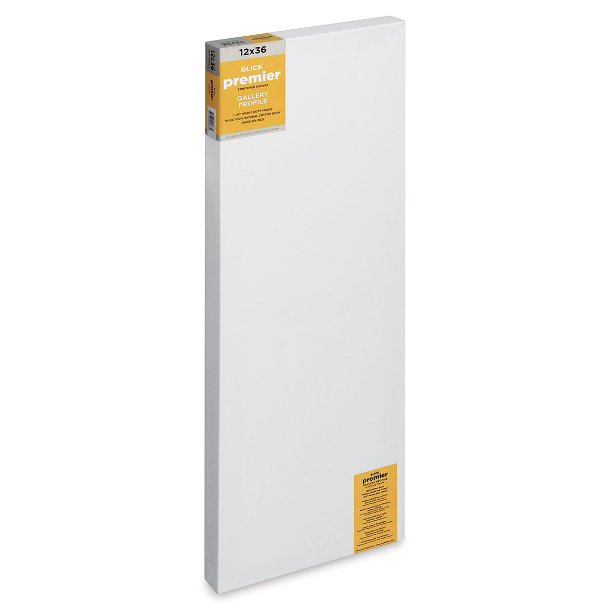 Blick Premier Stretched Cotton Canvas - Gallery Profile, Splined, 12" x 36" (side view)