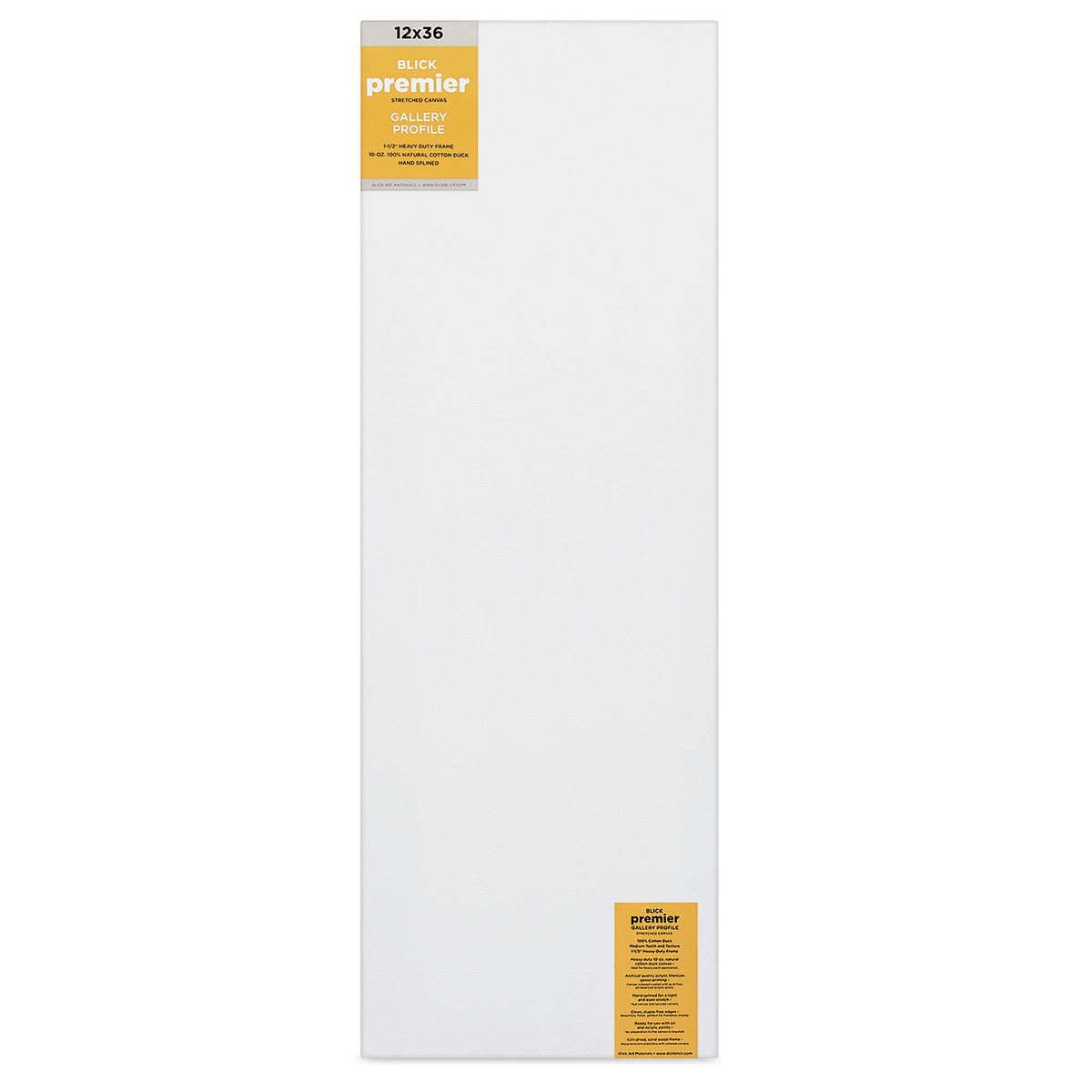Blick Premier Stretched Cotton Canvas - Gallery Profile, Splined, 12" x 36" (front)