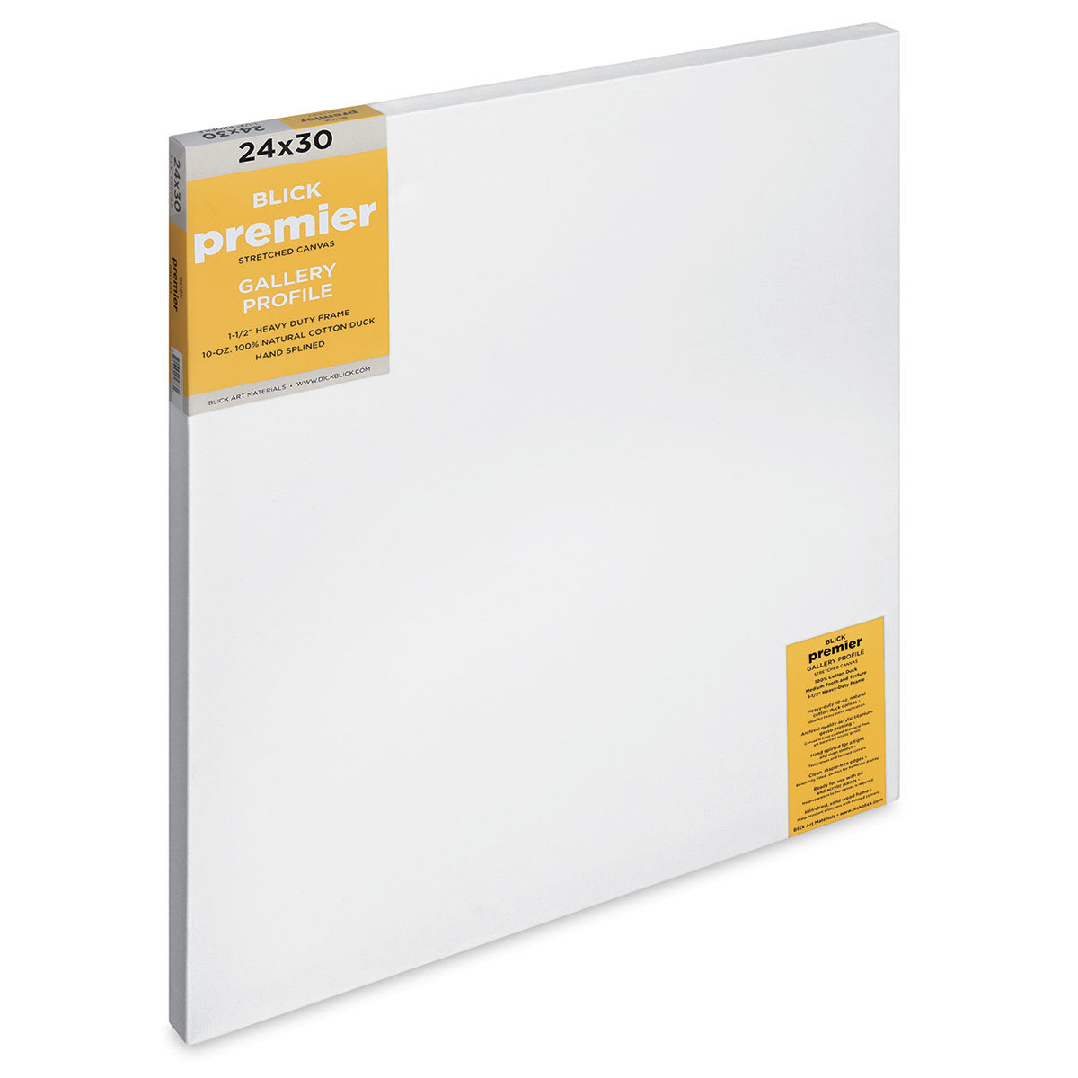 Blick Premier Stretched Cotton Canvas - Gallery Profile, Splined, 24" x 30" (side veiw)