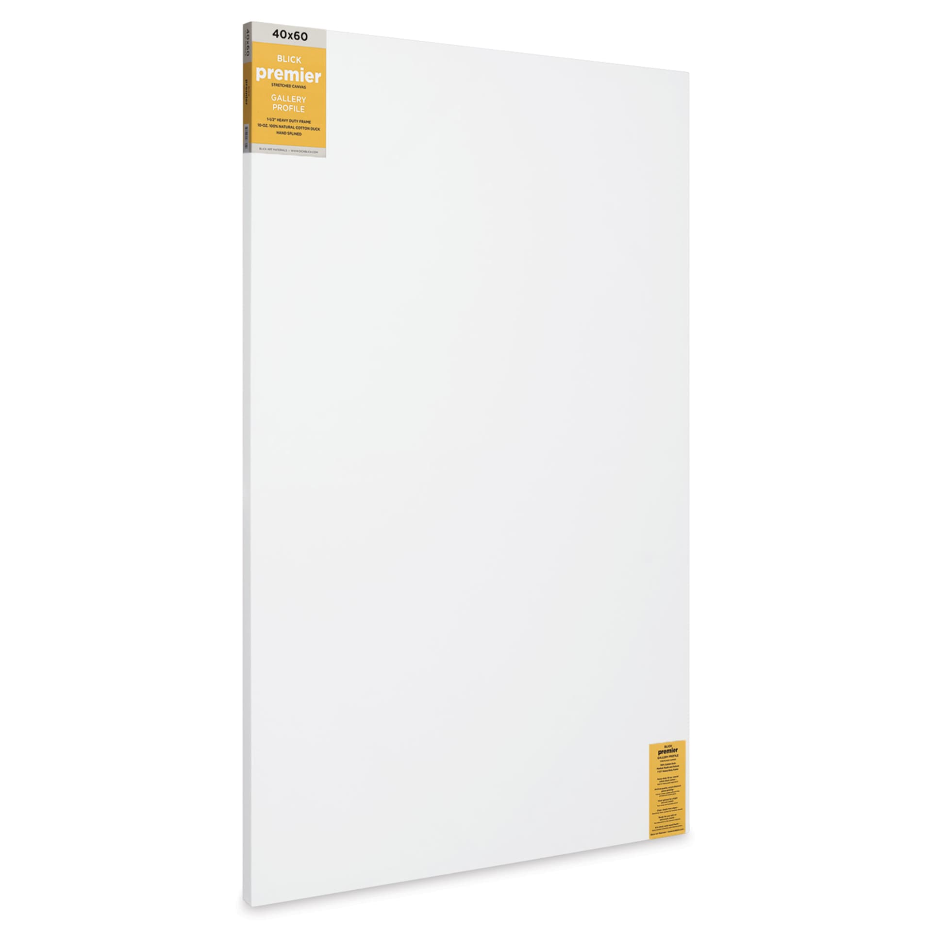 Blick Premier Stretched Cotton Canvas - Gallery Profile, Splined, 40" x 60", Pkg of 3