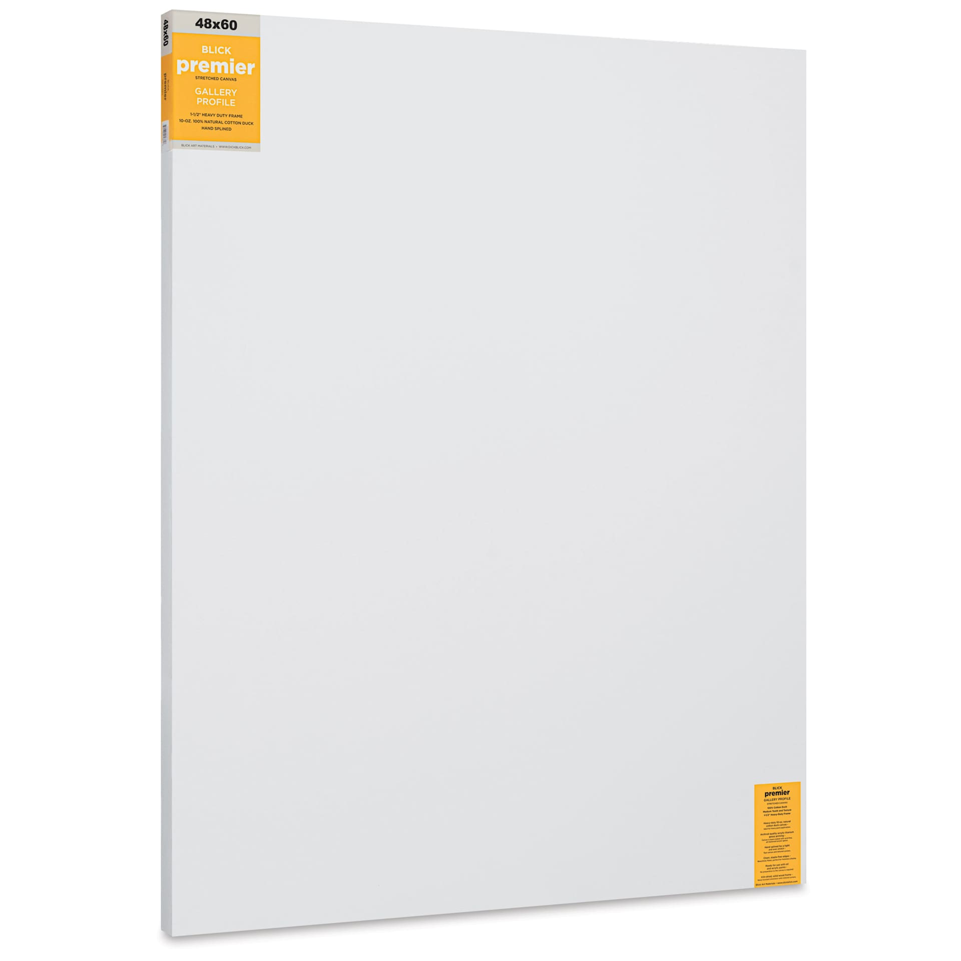 Blick Premier Stretched Cotton Canvas - Gallery Profile, Splined, 48" x 60", Pkg of 3