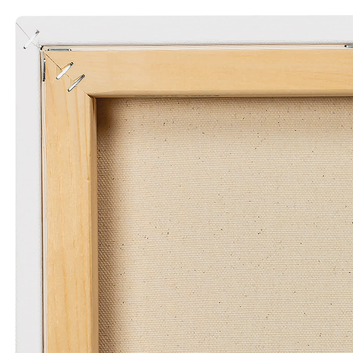 Close-up of canvas with Splined Corner