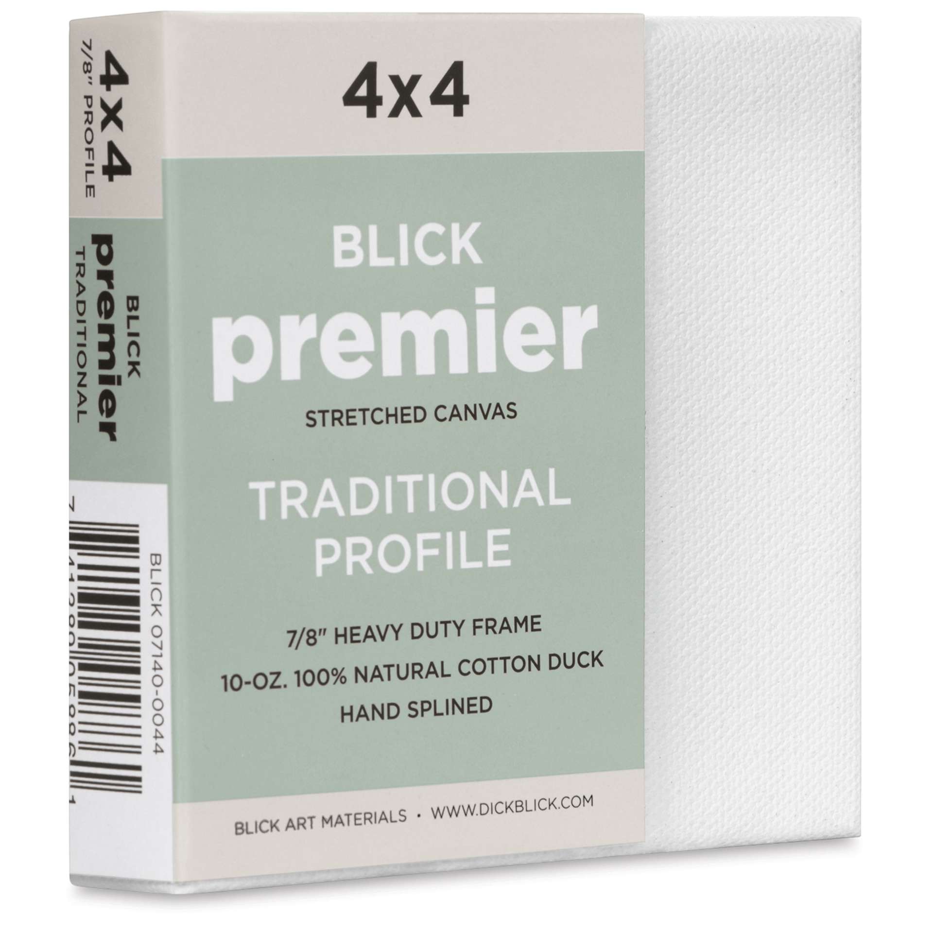 Blick Premier Stretched Cotton Canvas - Traditional Profile, Splined, 4" x 4"