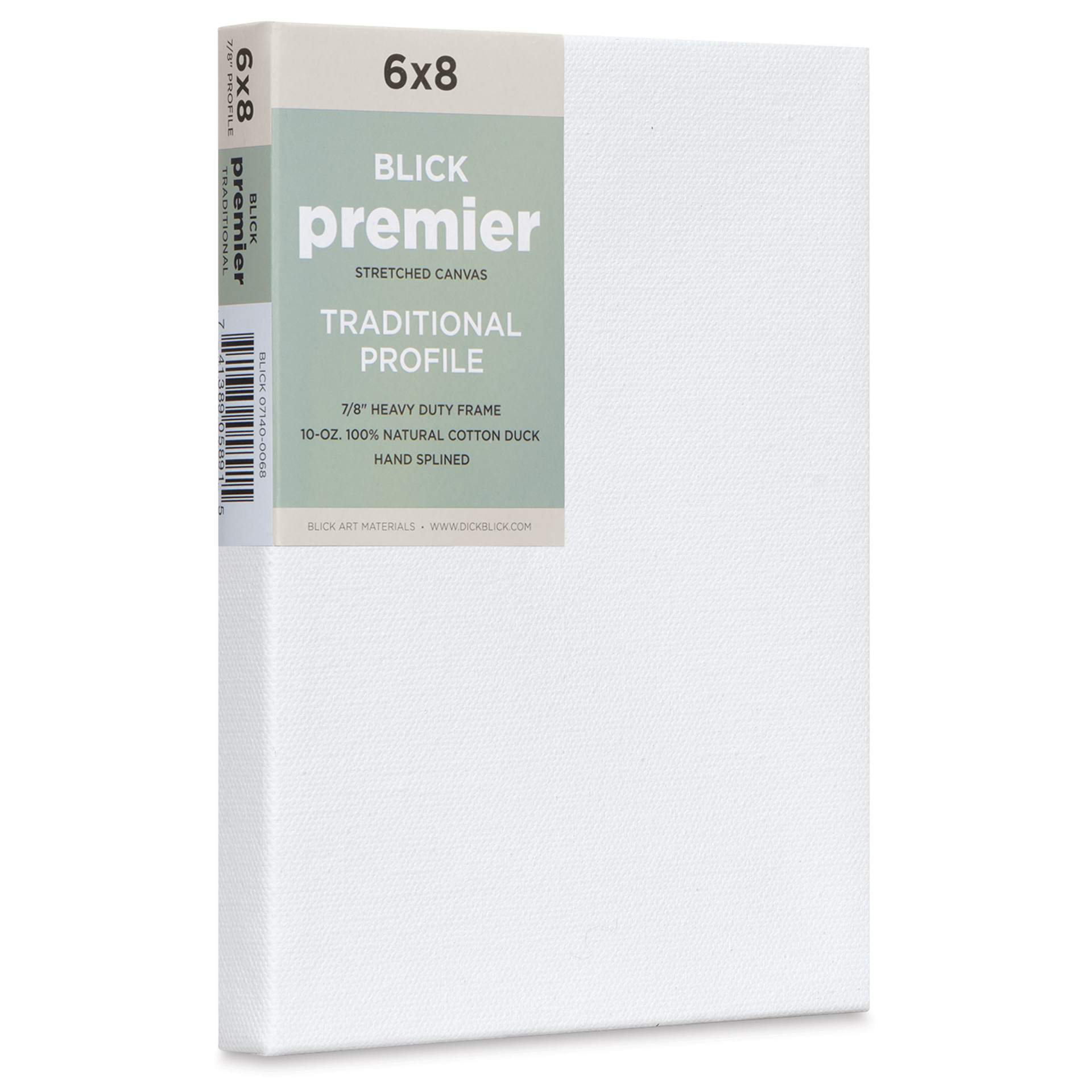 Blick Premier Stretched Cotton Canvas - Traditional Profile, Splined, 6" x 8"