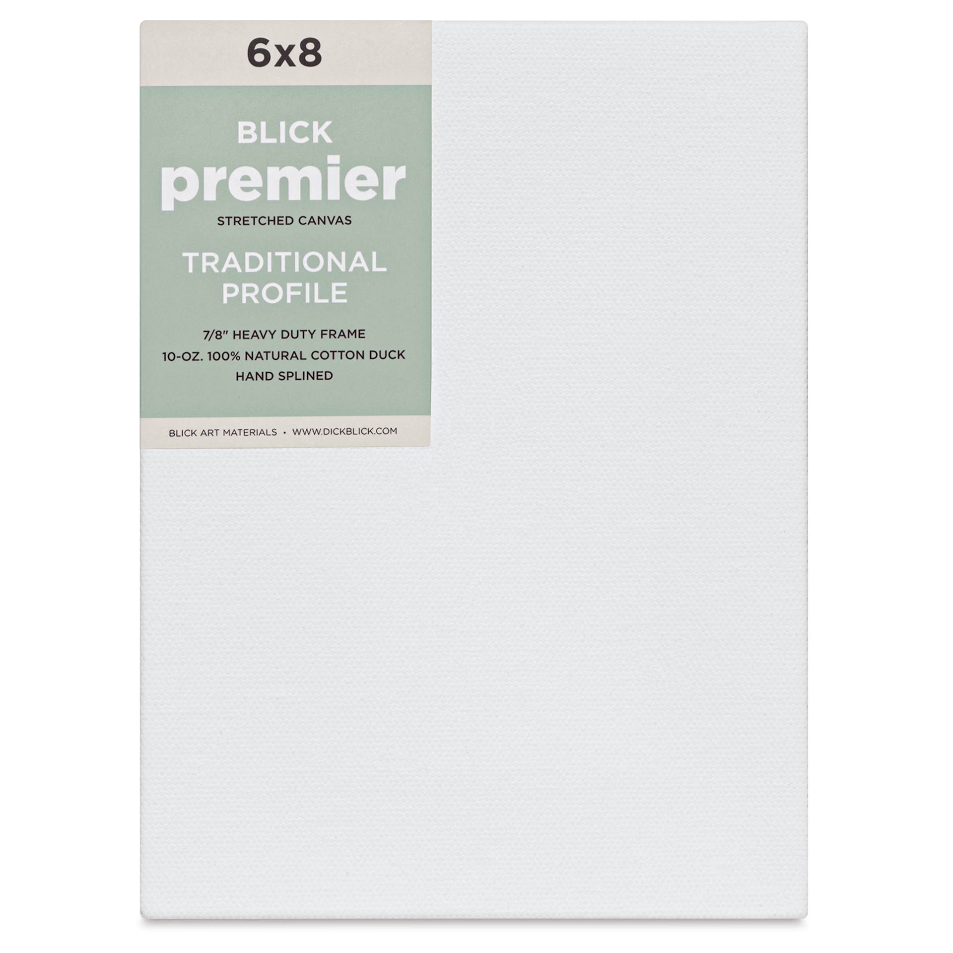 Blick Premier Stretched Cotton Canvas - Traditional Profile, Splined, 6" x 8", front