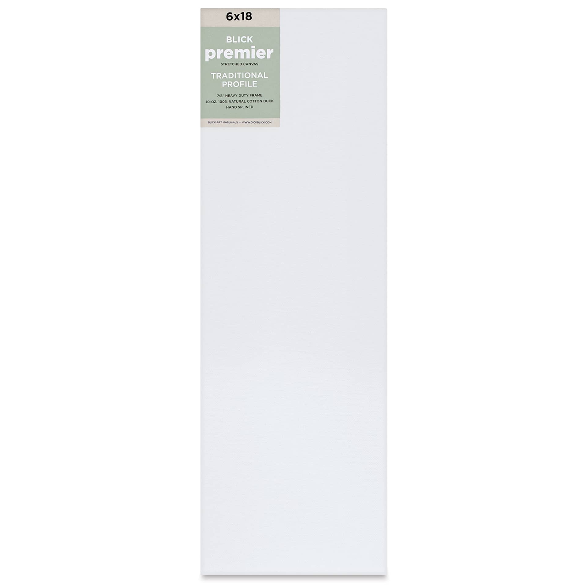 Blick Premier Stretched Cotton Canvas - Traditional Profile, Splined, 6" x 18", front