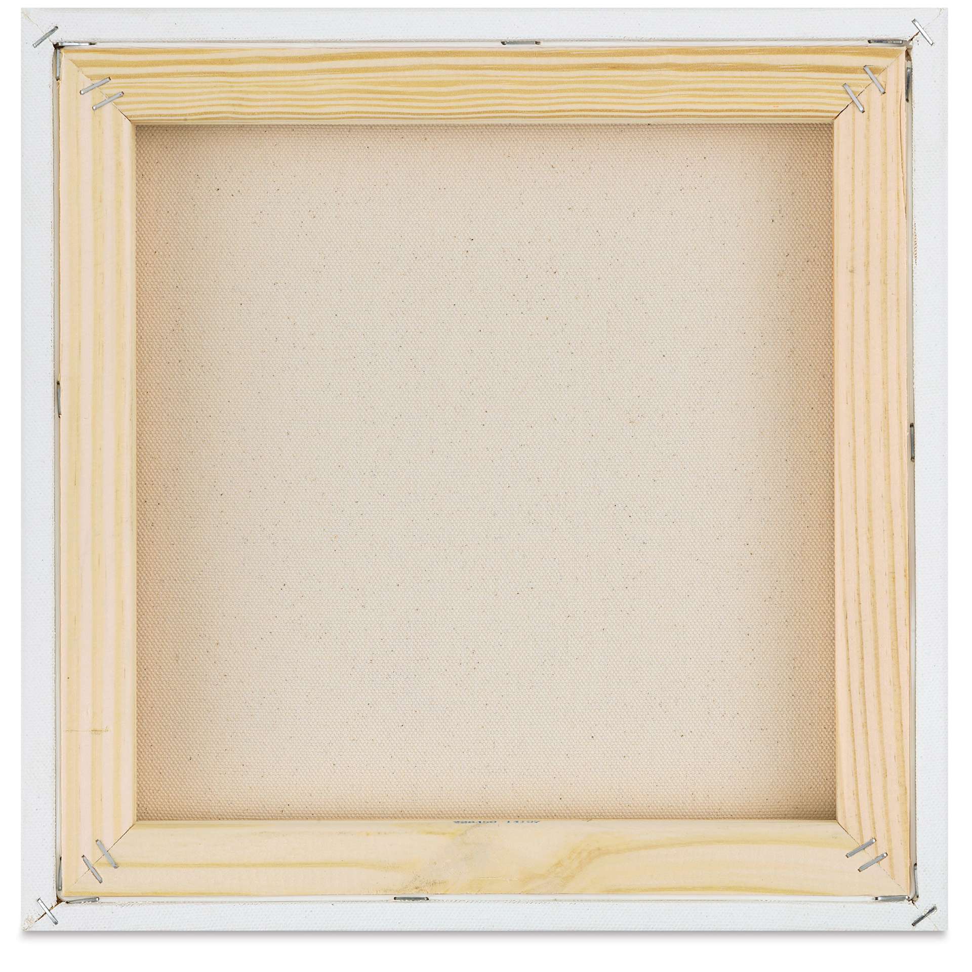 Blick Premier Stretched Cotton Canvas - Traditional Profile, Splined, 12" x 12", back