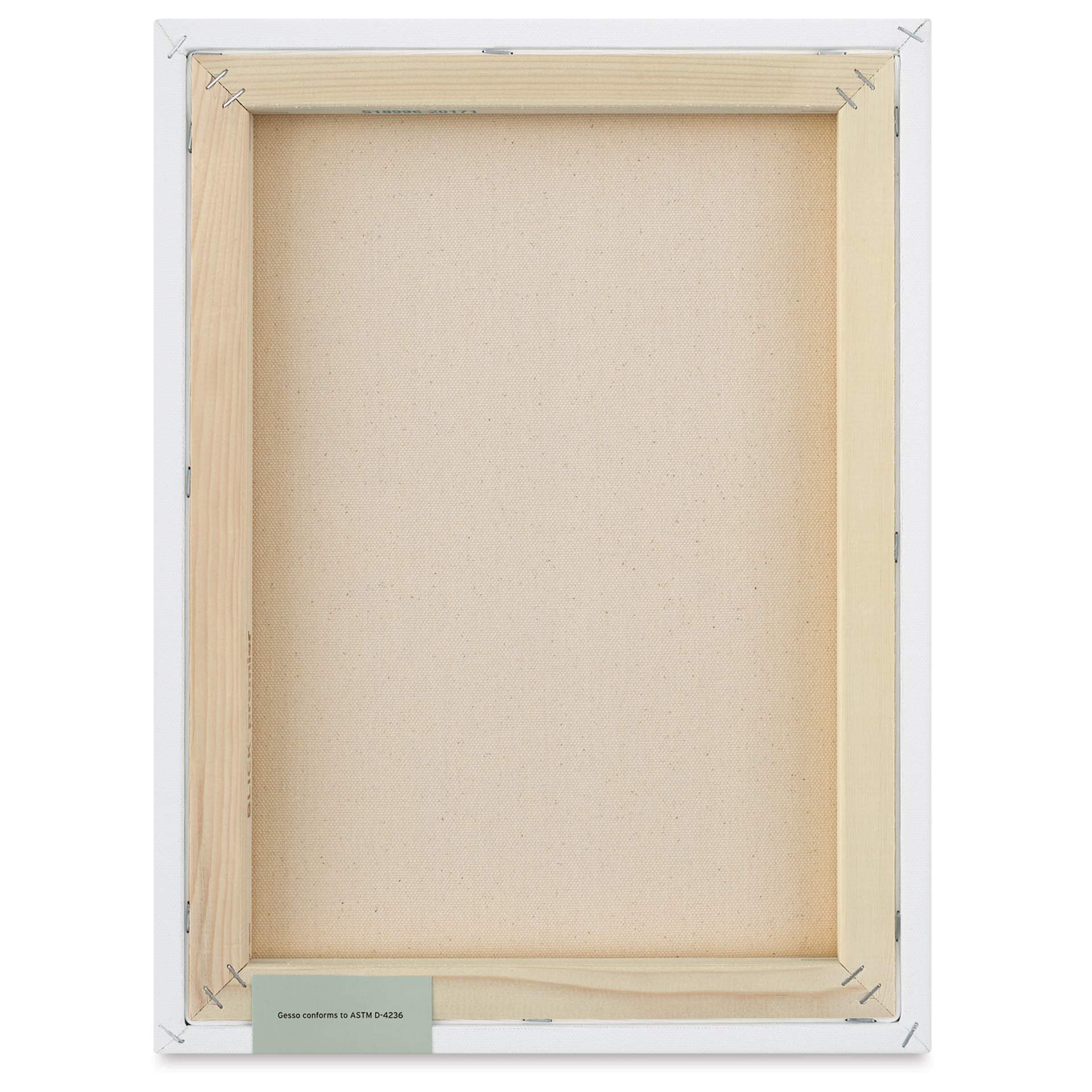Blick Premier Stretched Cotton Canvas - Traditional Profile, Splined, 12" x 16", back