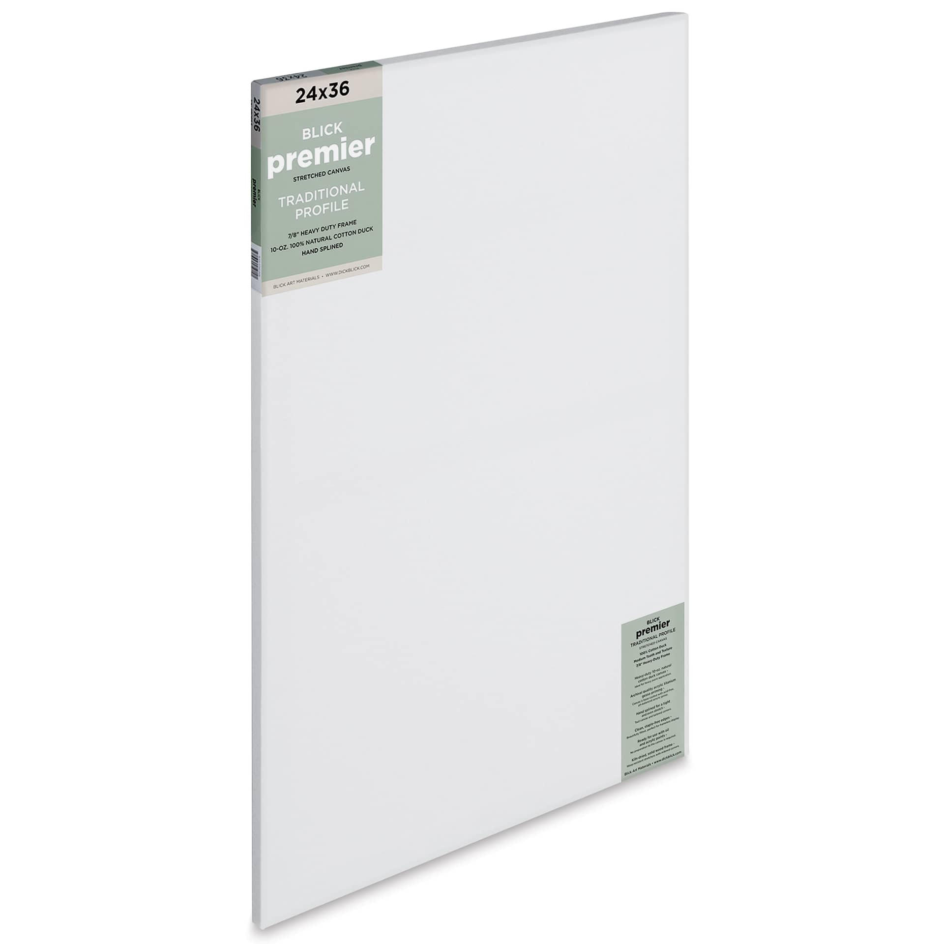 Blick Premier Stretched Cotton Canvas - Traditional Profile, Splined, 24" x 36"