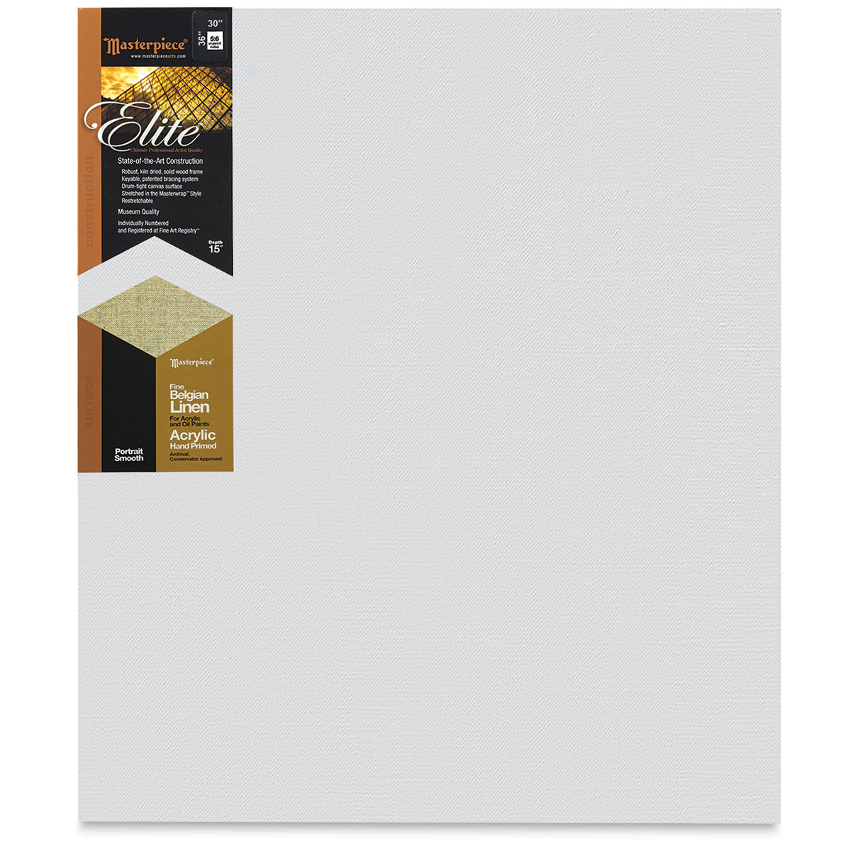 Masterpiece Elite Portrait Smooth Canvas - 30" x 36", Acrylic Primed front
