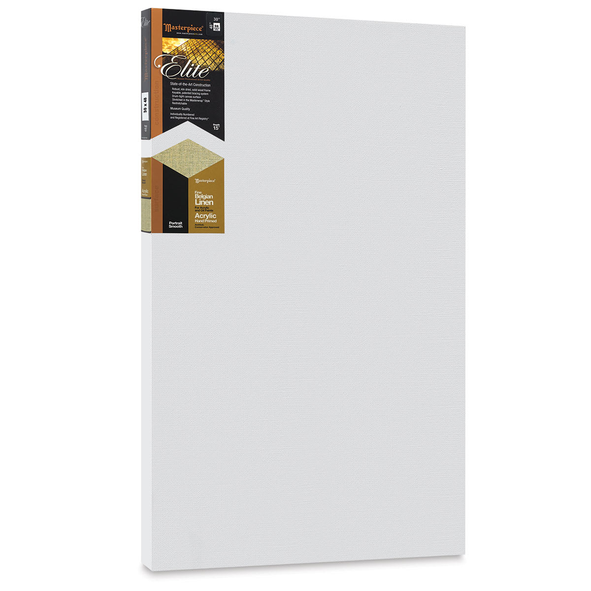 Masterpiece Elite Portrait Smooth Canvas - 30" x 48", Acrylic Primed