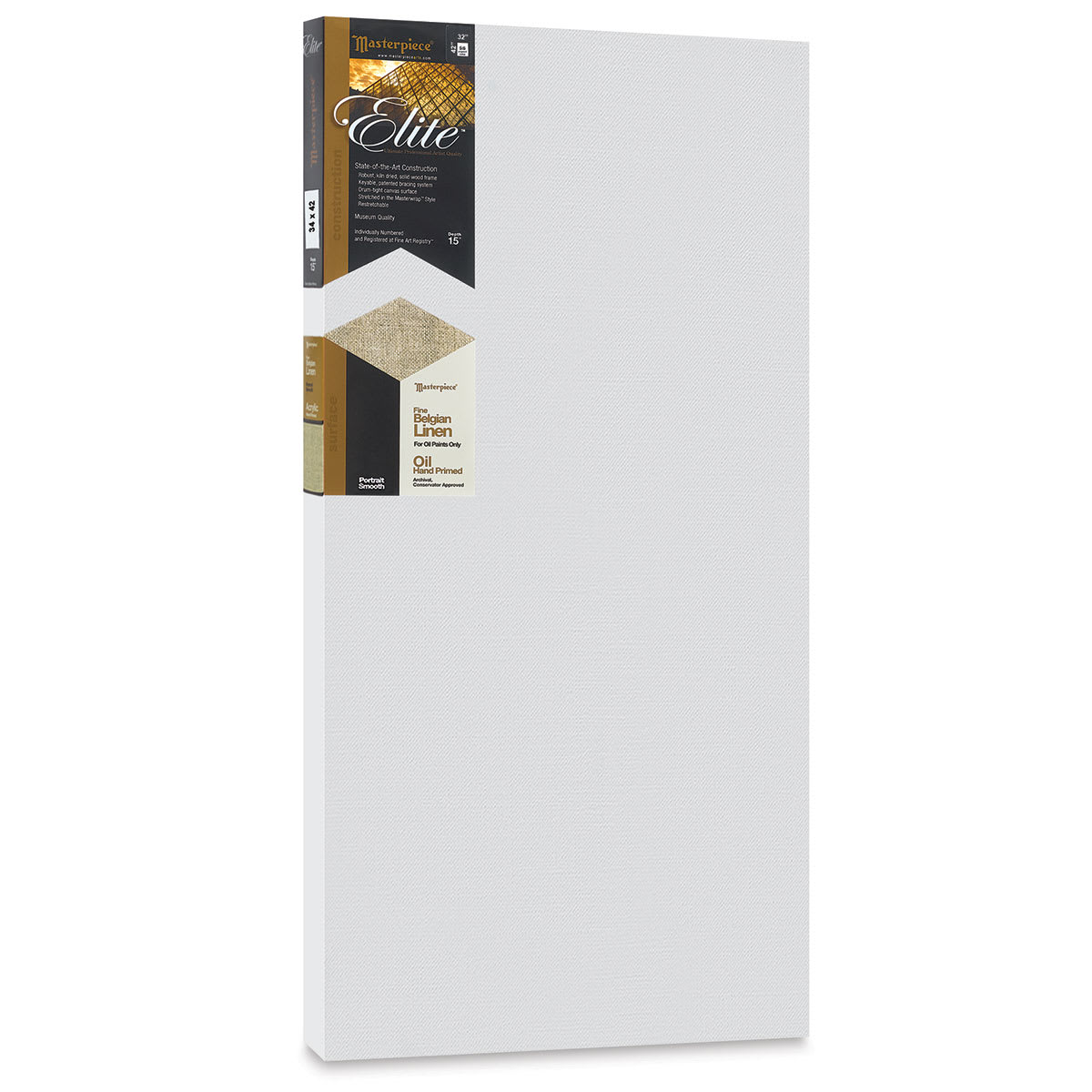 Masterpiece Elite Portrait Smooth Canvas - 34" x 42", Acrylic Primed