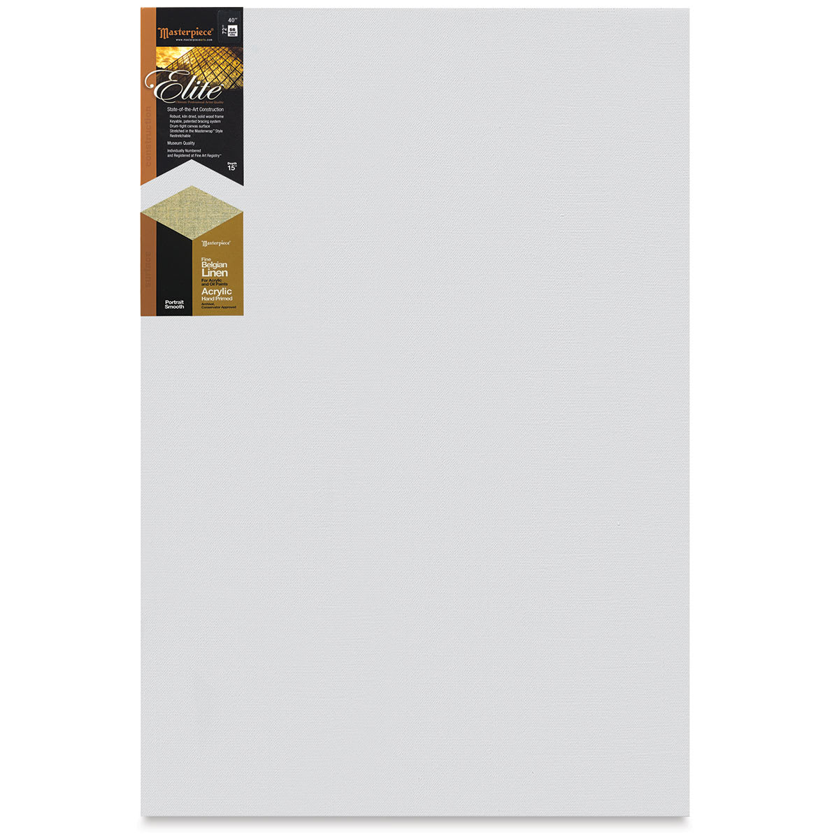 Masterpiece Elite Portrait Smooth Canvas - 40" x 72", Acrylic Primed front