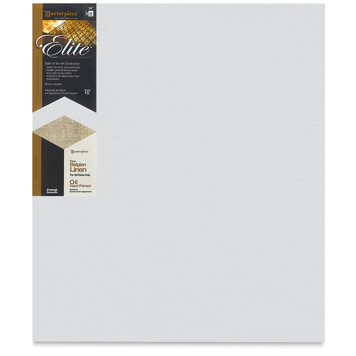 Masterpiece Elite Portrait Smooth Canvas - 30" x 36", Oil Primed