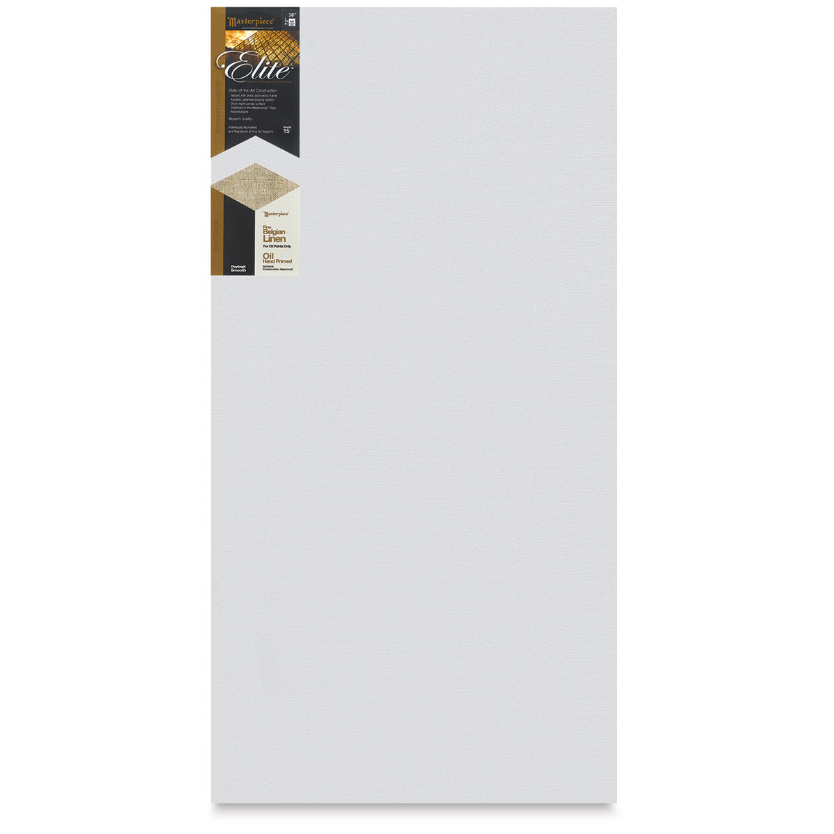 Masterpiece Elite Portrait Smooth Canvas - 36" x 72", Oil Primed