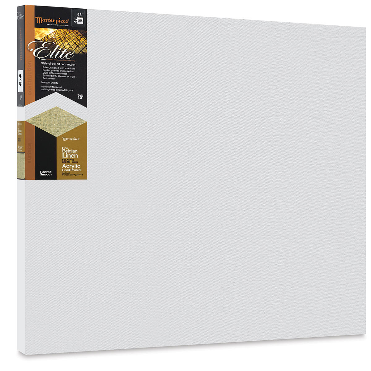 Masterpiece Elite Portrait Smooth Canvas - 48" x 48", Acrylic Primed