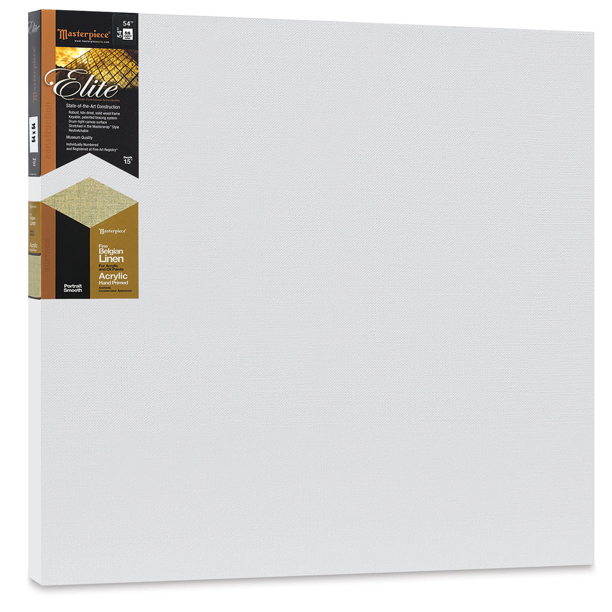 Masterpiece Elite Portrait Smooth Canvas - 54" x 54", Acrylic Primed