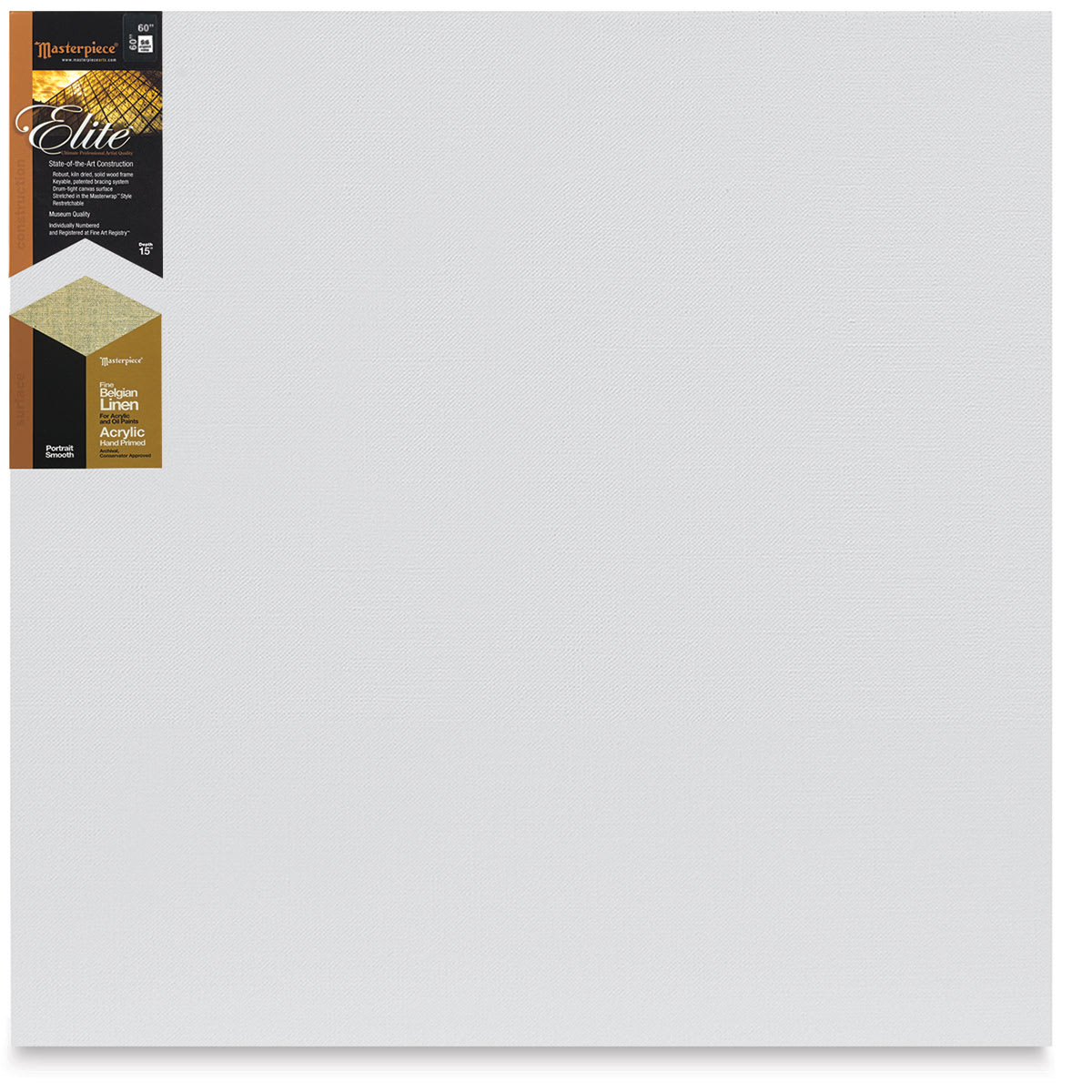 Masterpiece Elite Portrait Smooth Canvas - 60" x 60", Acrylic Primed front