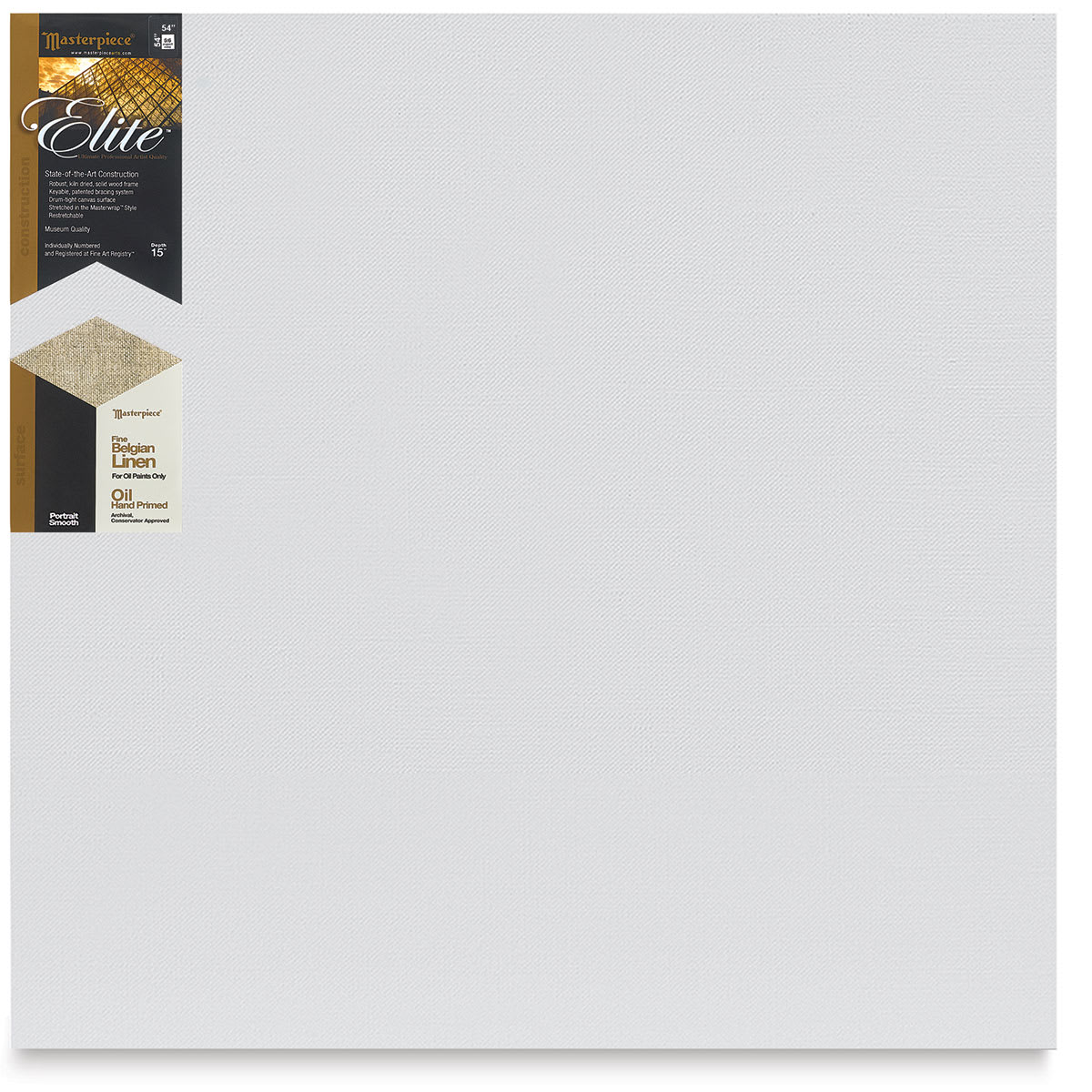 Masterpiece Elite Portrait Smooth Canvas - 54" x 54", Oil Primed
