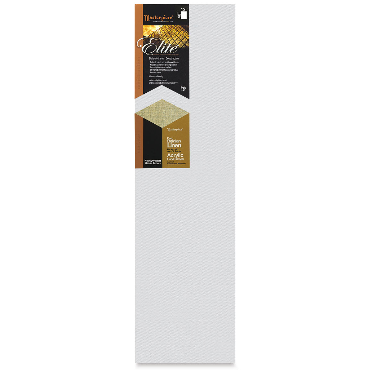 Masterpiece Elite Heavyweight Canvas - 12" x 48", Acrylic Primed