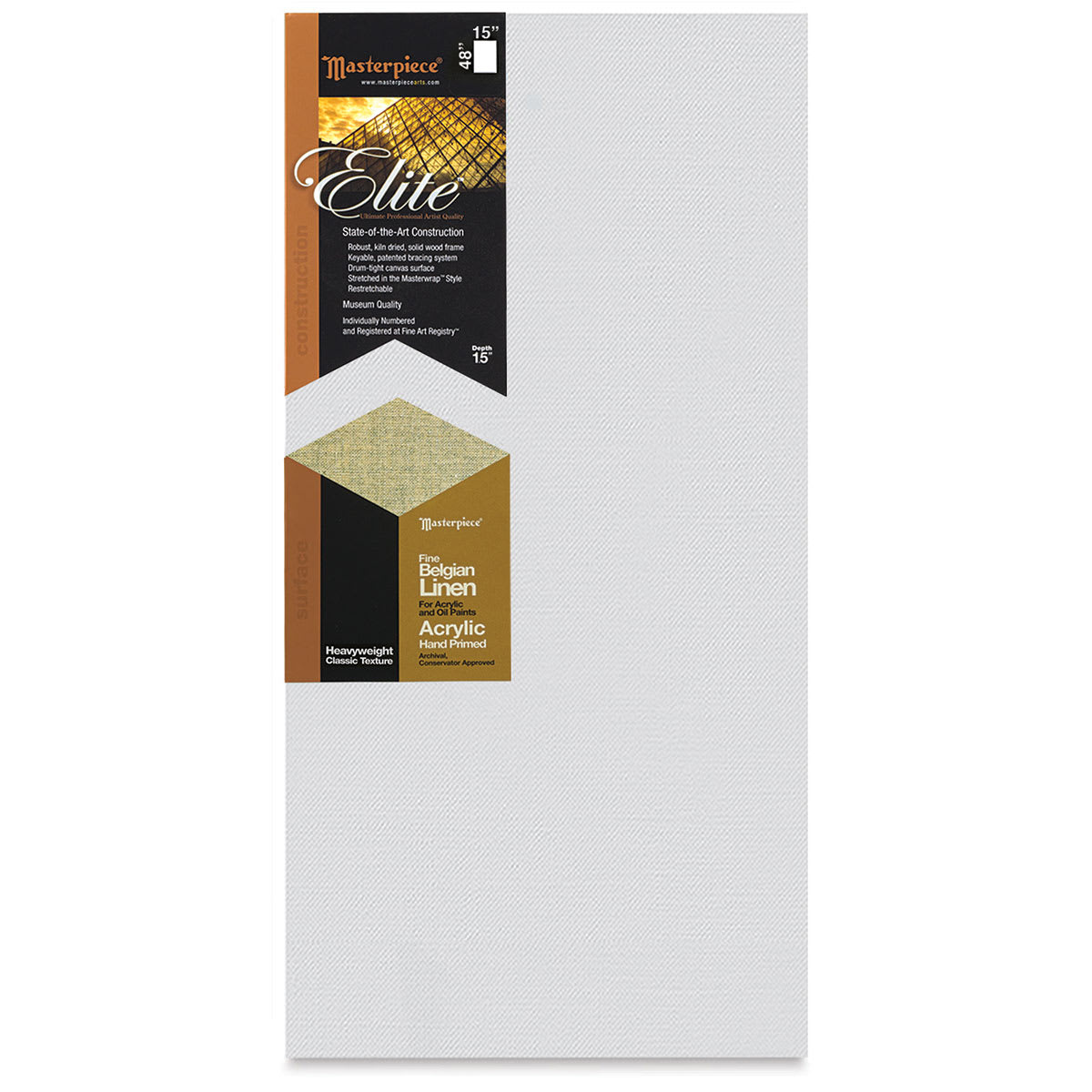 Masterpiece Elite Heavyweight Canvas - 15" x 48", Acrylic Primed