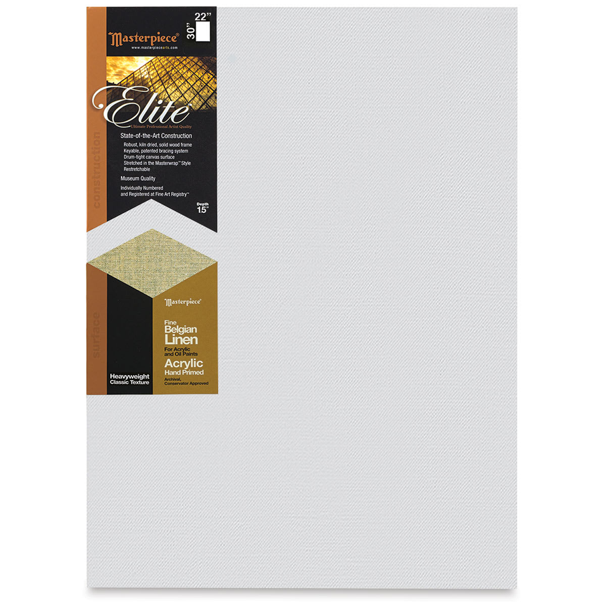 Masterpiece Elite Heavyweight Canvas - 22" x 30", Acrylic Primed