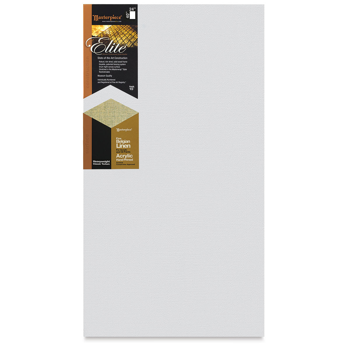 Masterpiece Elite Heavyweight Canvas - 24" x 40", Acrylic Primed