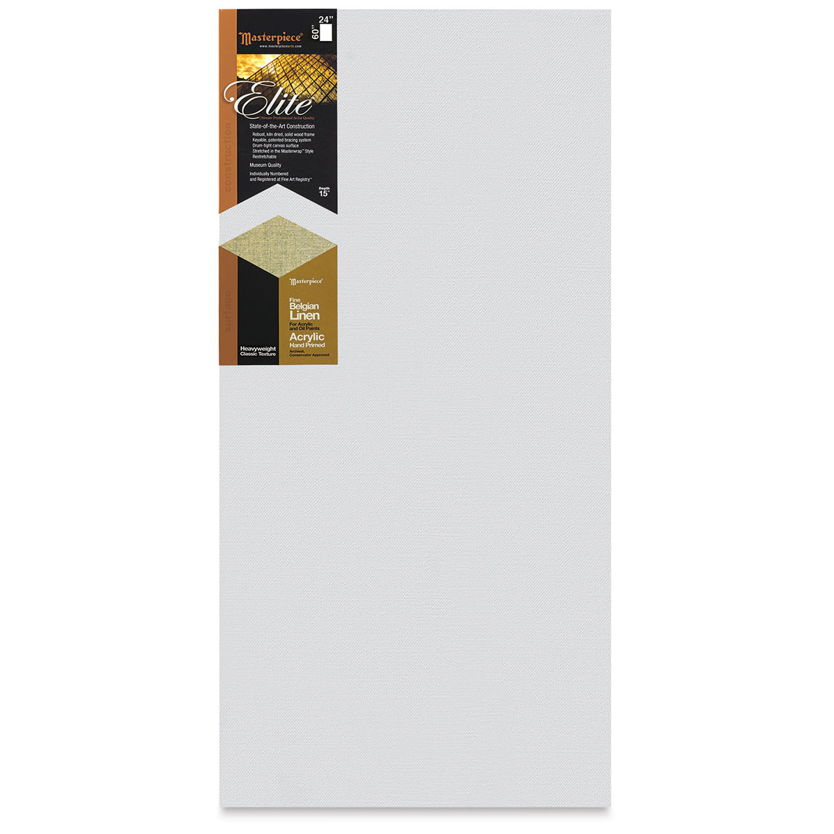 Masterpiece Elite Heavyweight Canvas - 24" x 60", Acrylic Primed