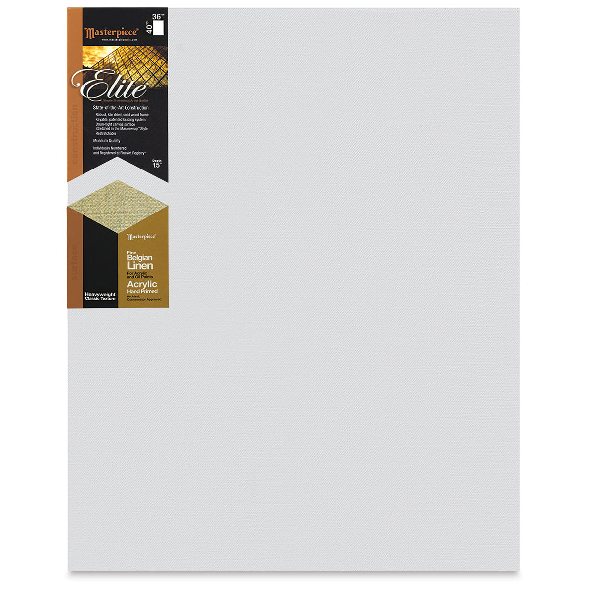 Masterpiece Elite Heavyweight Canvas - 36" x 40", Acrylic Primed