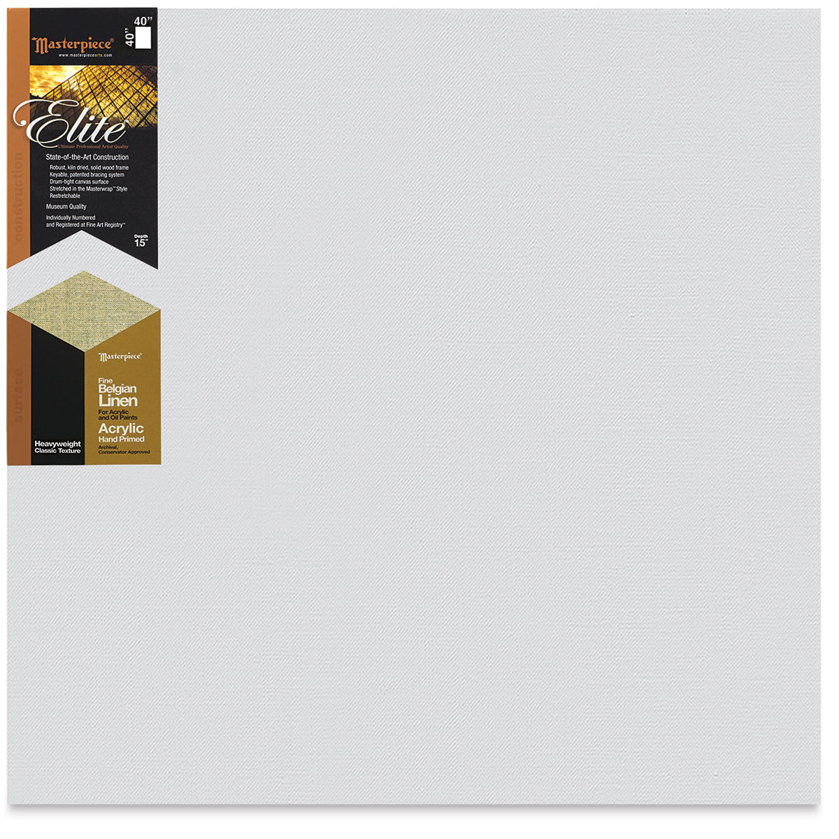 Masterpiece Elite Heavyweight Canvas - 40" x 40", Acrylic Primed