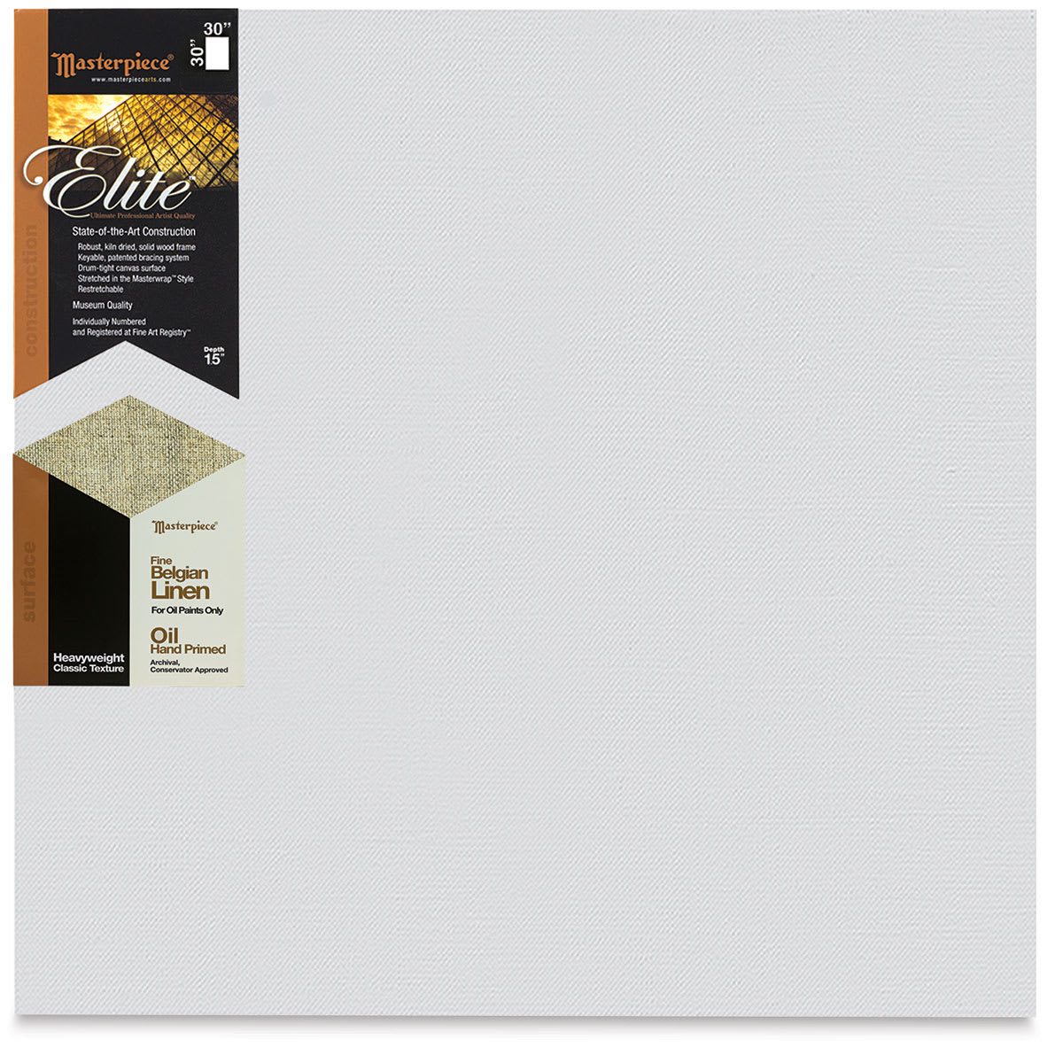 Masterpiece Elite Heavyweight Canvas - 30" x 30", Oil Primed