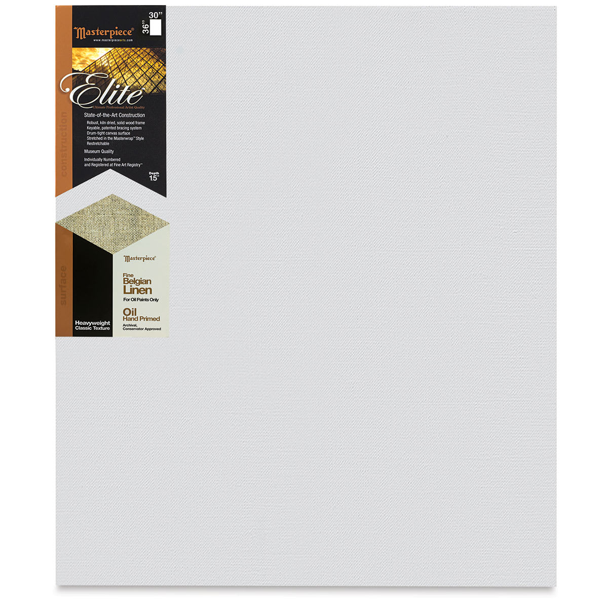 Masterpiece Elite Heavyweight Canvas - 30" x 36", Oil Primed