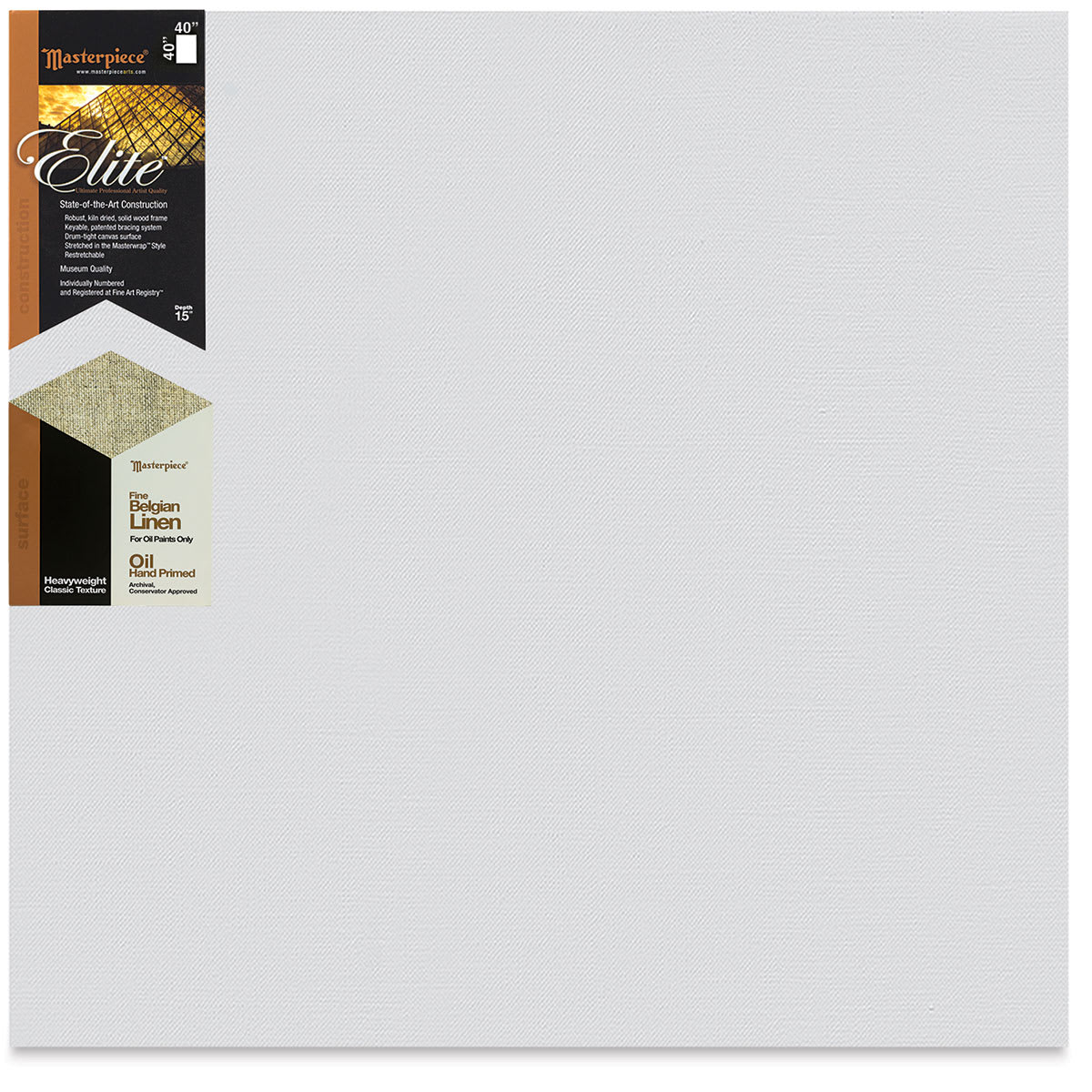 Masterpiece Elite Heavyweight Canvas - 40" x 40", Oil Primed