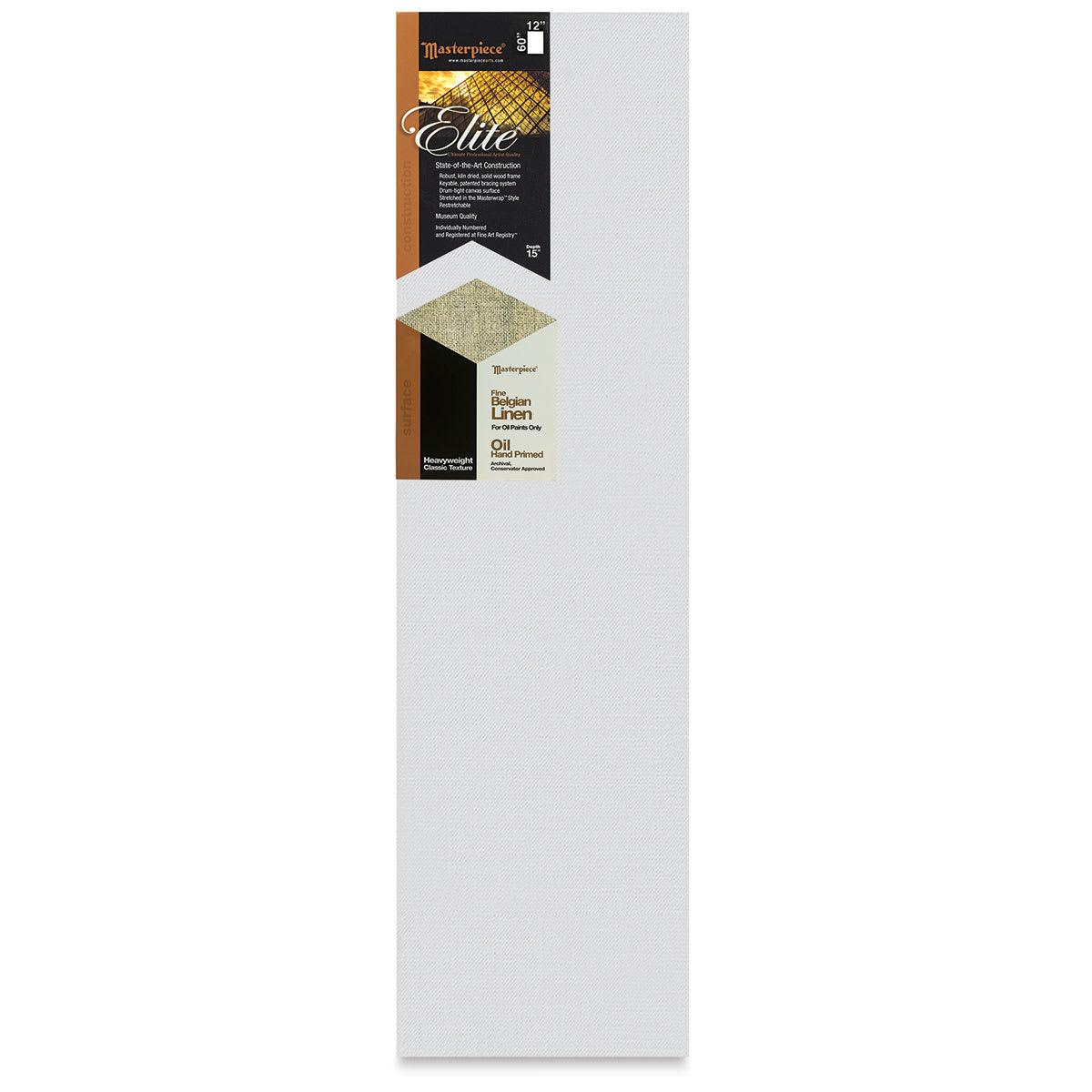 Masterpiece Elite Heavyweight Canvas - 12" x 60", Oil Primed