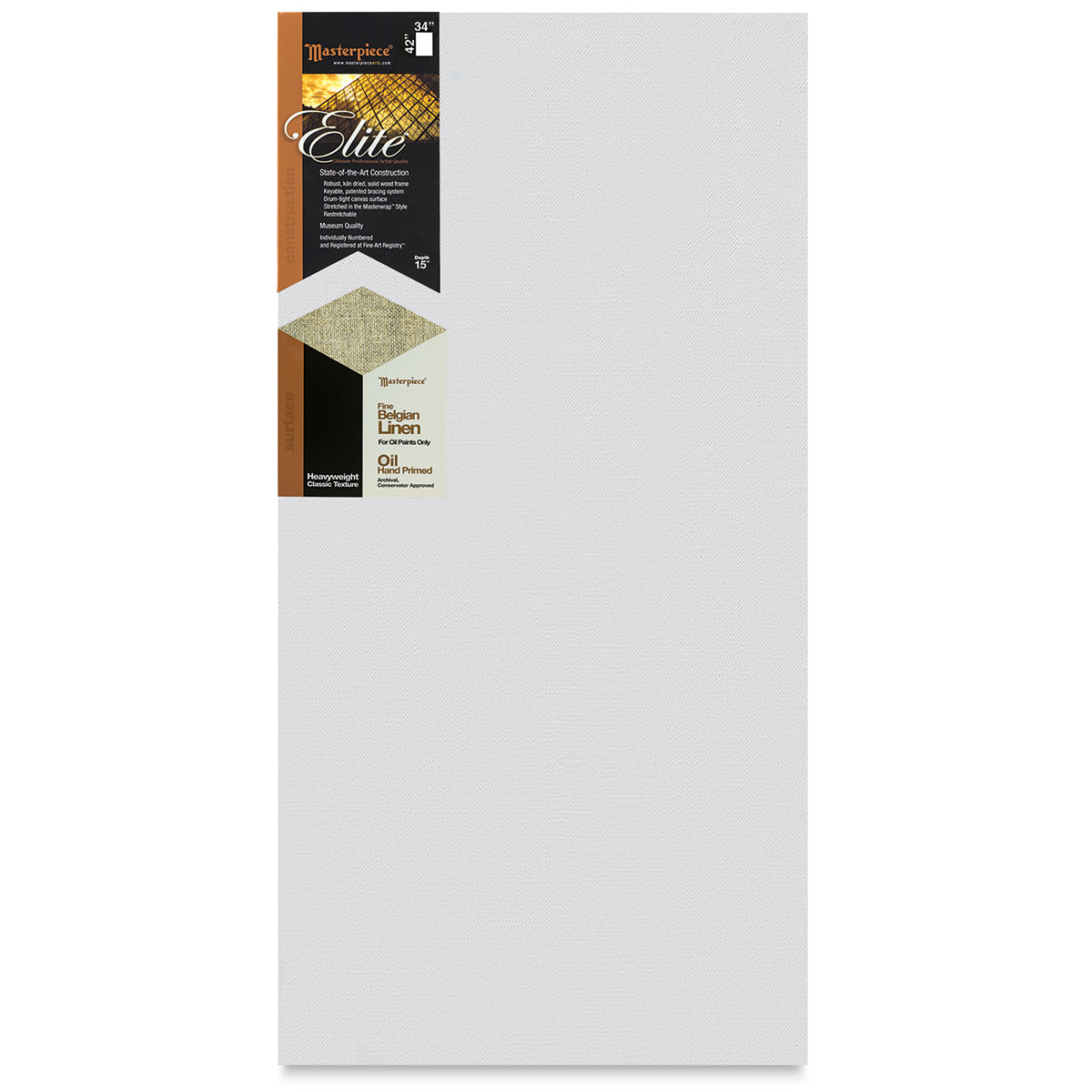 Masterpiece Elite Heavyweight Canvas - 34" x 42", Oil Primed