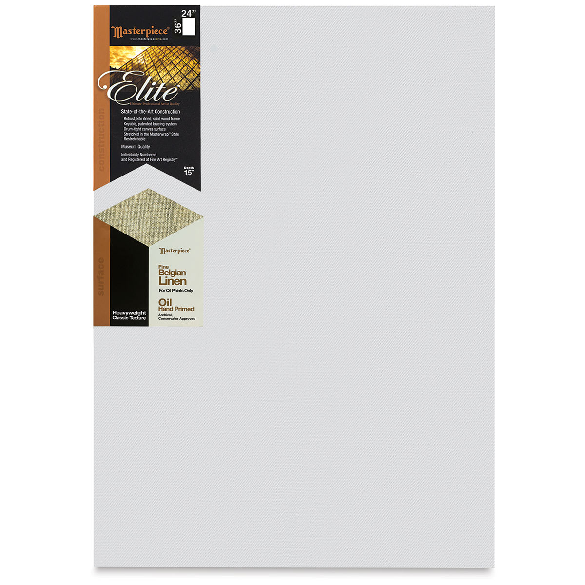 Masterpiece Elite Heavyweight Canvas - 24" x 36", Oil Primed
