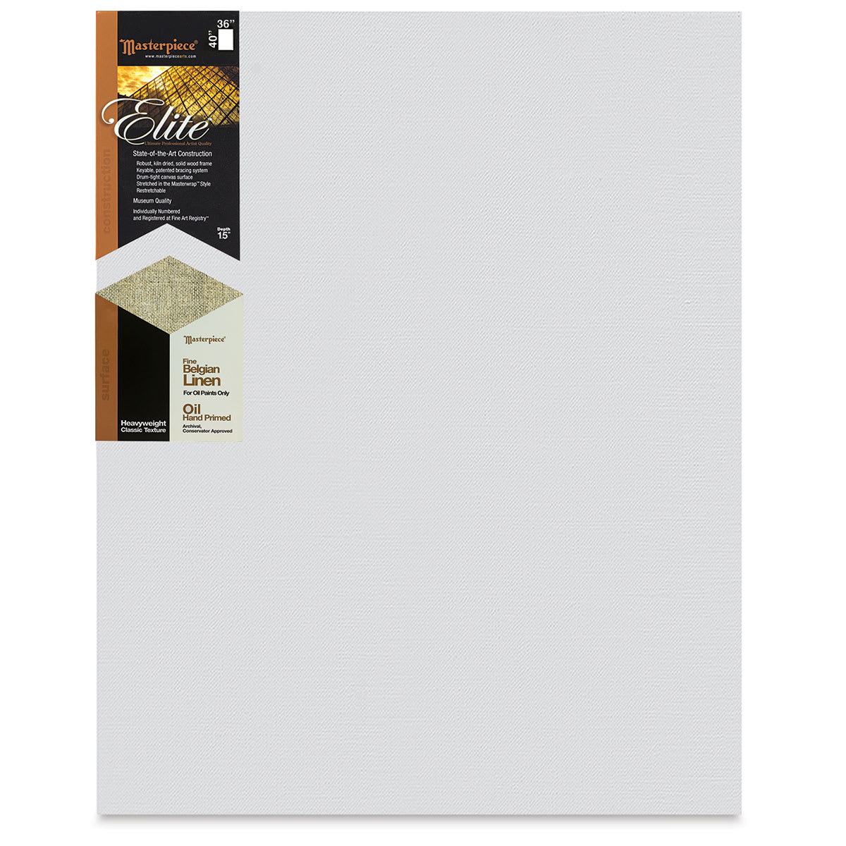 Masterpiece Elite Heavyweight Canvas - 36" x 40", Oil Primed